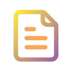 Poster - Document icon with text lines and colorful gradient effect