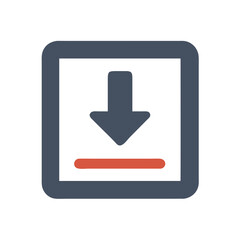 Aufkleber - Download icon in a simple and clean flat style