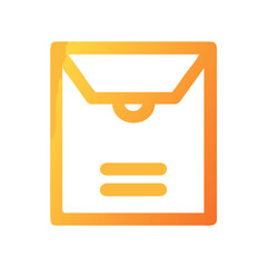 Poster - A flat illustration of a document or information envelope
