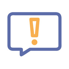 Poster - Attention needed notification in a speech bubble graphic icon