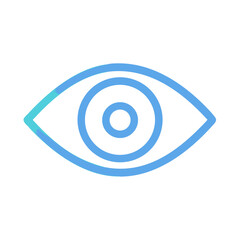 Poster - Abstract eye design in blue tones over White Background