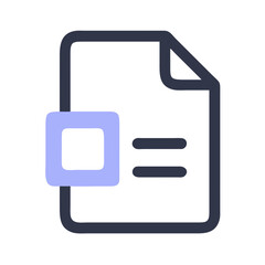 Poster - Iconic document file representation with simple, modern design style