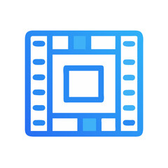 Poster - Blueprint Icon Vector Graphic with Square and Rounded Details