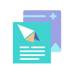 Poster - Stylized documents icons on a White Background for business purposes
