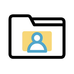 Poster - Person icon on background, symbolizing connection, user, profile