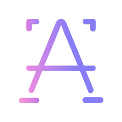Poster - Abstract gradient letter A logo on White Background
