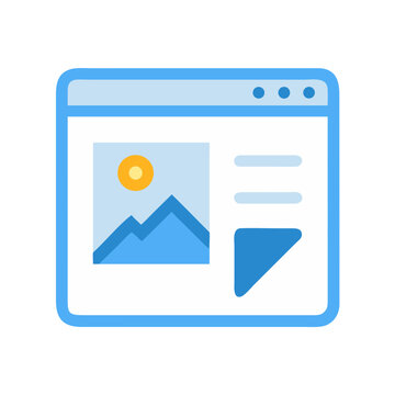 Simple website interface concept with clean modern design style
