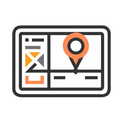 Poster - Graphical interface displaying GPS map with route information