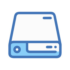 Poster - external hard drive icon illustration in flat design style