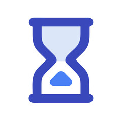 Poster - Simple hourglass illustration on White Background representing passage of time