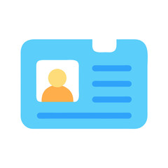 Poster - Flat Vector Illustration of a Person ID Card Design