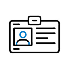 Poster - Abstract person icon, simple design against White Background