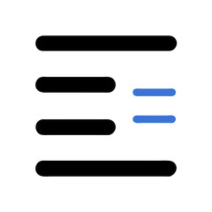 Poster - Two Blue Horizontal Lines on White Background, Geometric Design