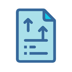 Poster - document with upward arrows indicating growth and progress report