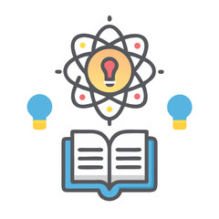 Poster - Scientific education lightbulb idea innovation research knowledge concept design
