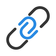 Poster - Linked chain icon on White Background representing connectivity solutions