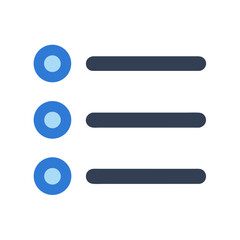 Poster - Checklist graphic illustration icon in blue tones on White