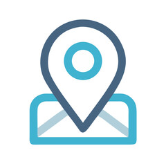 Aufkleber - Modern location pointer icon representing navigation on White Background
