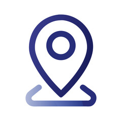 Aufkleber - Location pin with gradient on White Background showing navigation