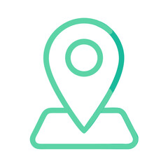 Aufkleber - Modern teal location icon on White Background illustration
