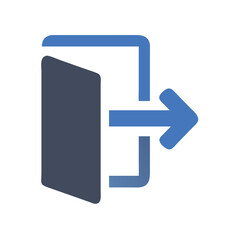 Aufkleber - Stylized exit icon with an arrow pointing outwards