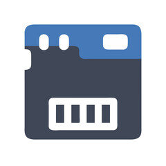 Poster - Simple illustration of a blue and grey server icon