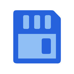Poster - stylized graphic sd card memory isolated on white background