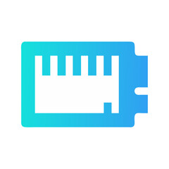 Poster - Abstract memory card graphic with vibrant blue color gradient
