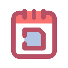 Poster - Stylized calendar icon with date paper design vector graphic