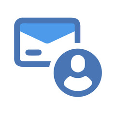 Poster - Email marketing integration vector icon on White Background