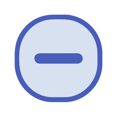 Aufkleber - Minimalist minus sign icon on White Background graphic design