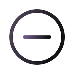 Poster - Minimalist Subtract Icon in Circle with Subtle Gradient Effect