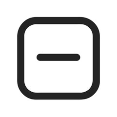 Poster - Subtract icon in square shape for simple interface design