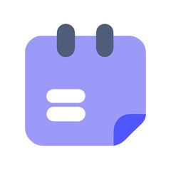 Poster - Flat design calendar icon with equals sign on White
