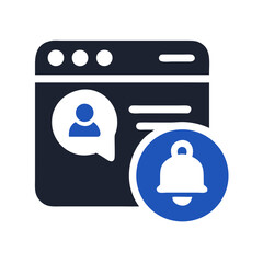 Poster - Social Media Notification Bell Icon on Website Interface