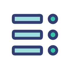 Aufkleber - Simple list menu icon illustration on White Background