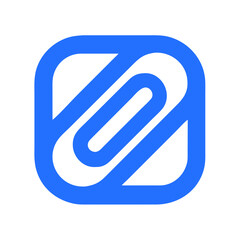 Poster - Abstract blue rounded line design on solid White Background