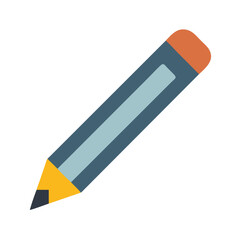 Poster - Minimalist pencil illustration with eraser against White Background