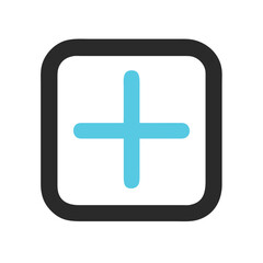 Poster - Graphic plus symbol icon within rounded square frame
