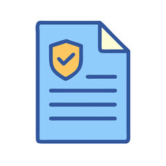 Poster - Secure Document Icon Showing Protection and Data Privacy