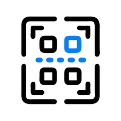 Poster - Blue abstract line with square on White Background image