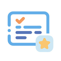 Poster - Completed task list with star icon notification illustration
