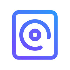 Poster - Gradient abstract target logo inside rounded rectangle shape