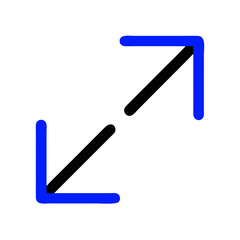 Aufkleber - Modern Blue Arrows Expanding on White Background for Design