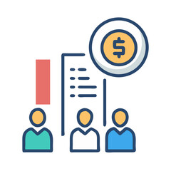 Poster - meeting financial goals and achieving success through teamwork