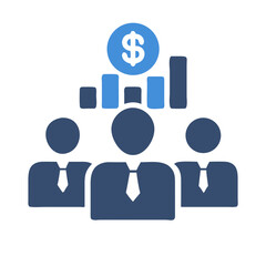 Poster - financial team performance and profits: a vector illustration