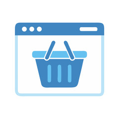 Poster - Online shopping cart displayed in simple web browser interface