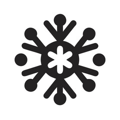 Poster - Abstract minimalist snowflake icon on White Background graphic element