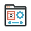 © Xihan - Simple web application development and configuration icon illustration