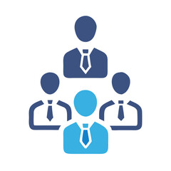 Poster - Hierarchical business team or company organization chart icon